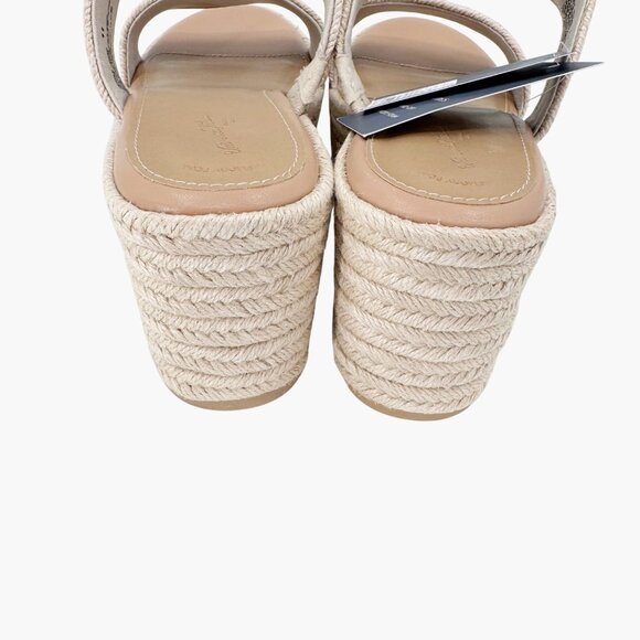NEW Universal Thread Kayli Jute Two Band Wedge Heels - Tan - Picture 10 of 11